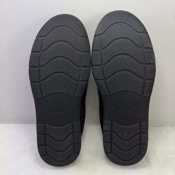 Dearfoams Men’s Memory Foam Slippers Dark Heather Black Size L (11-12) - Picture 8 of 10